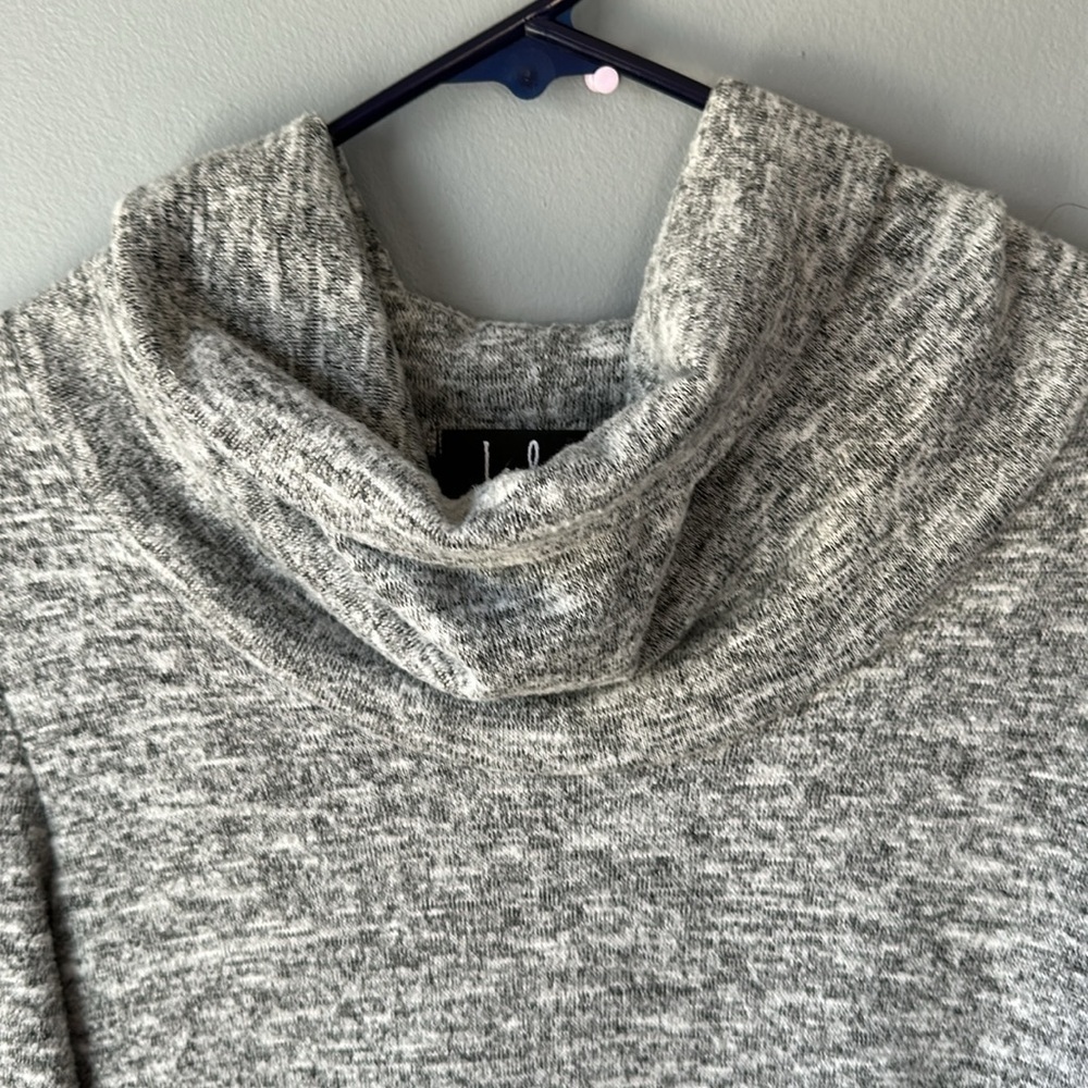 Lulus Mattea Heathered Grey Cowl Neck Midi Sweater Dress women's XS - Picture 7 of 13